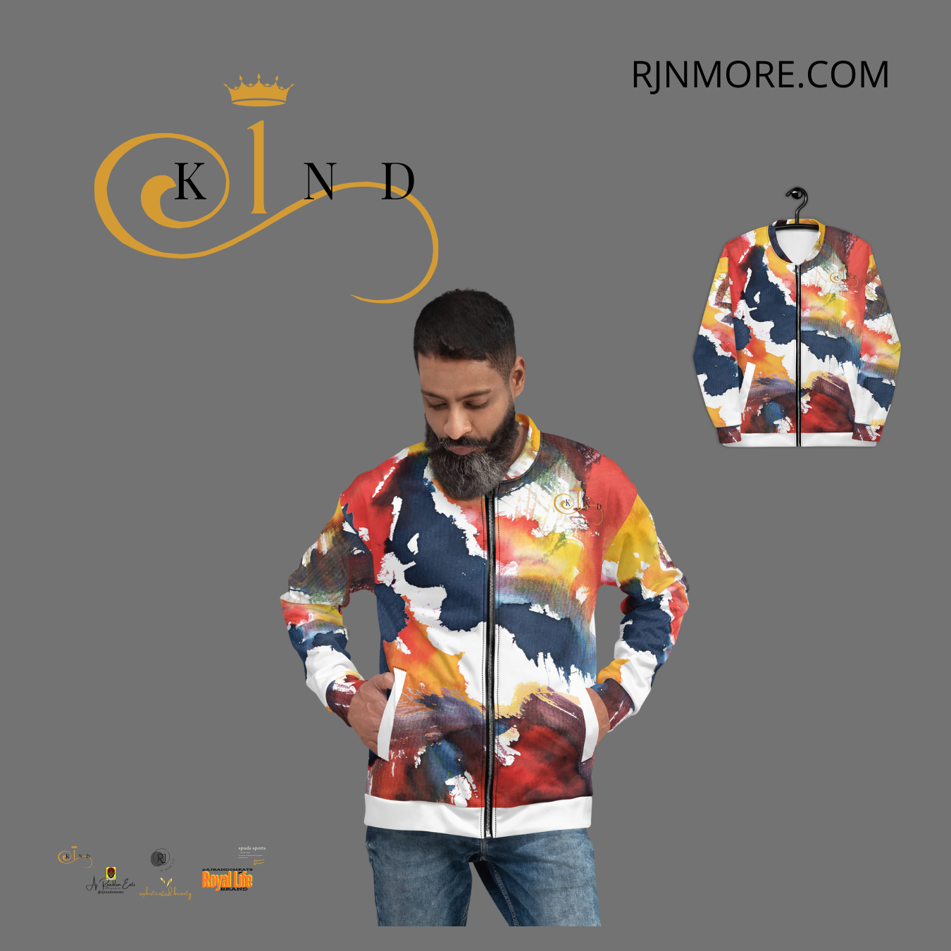 Paint Brush Bomber Jacket - 1kind by Rj