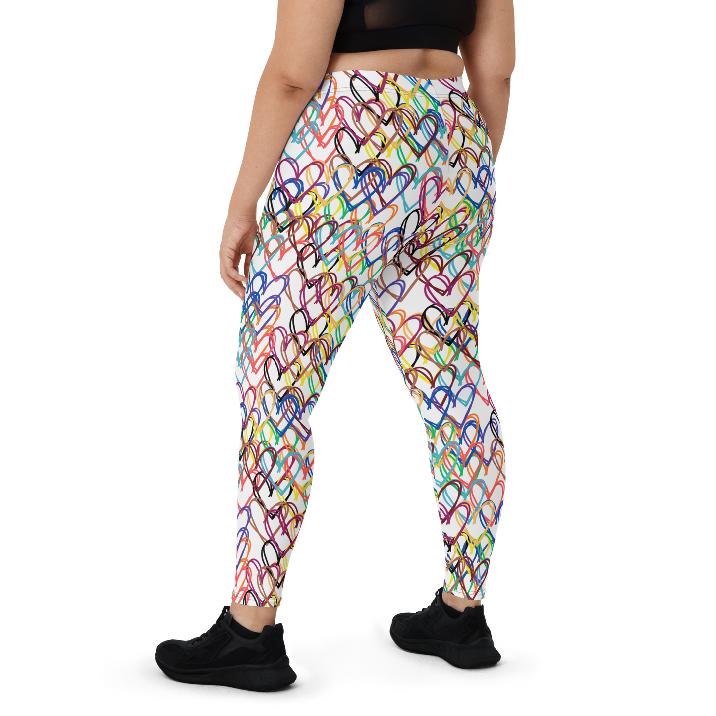 Crayon Hearts Leggings - 1kind by Rj