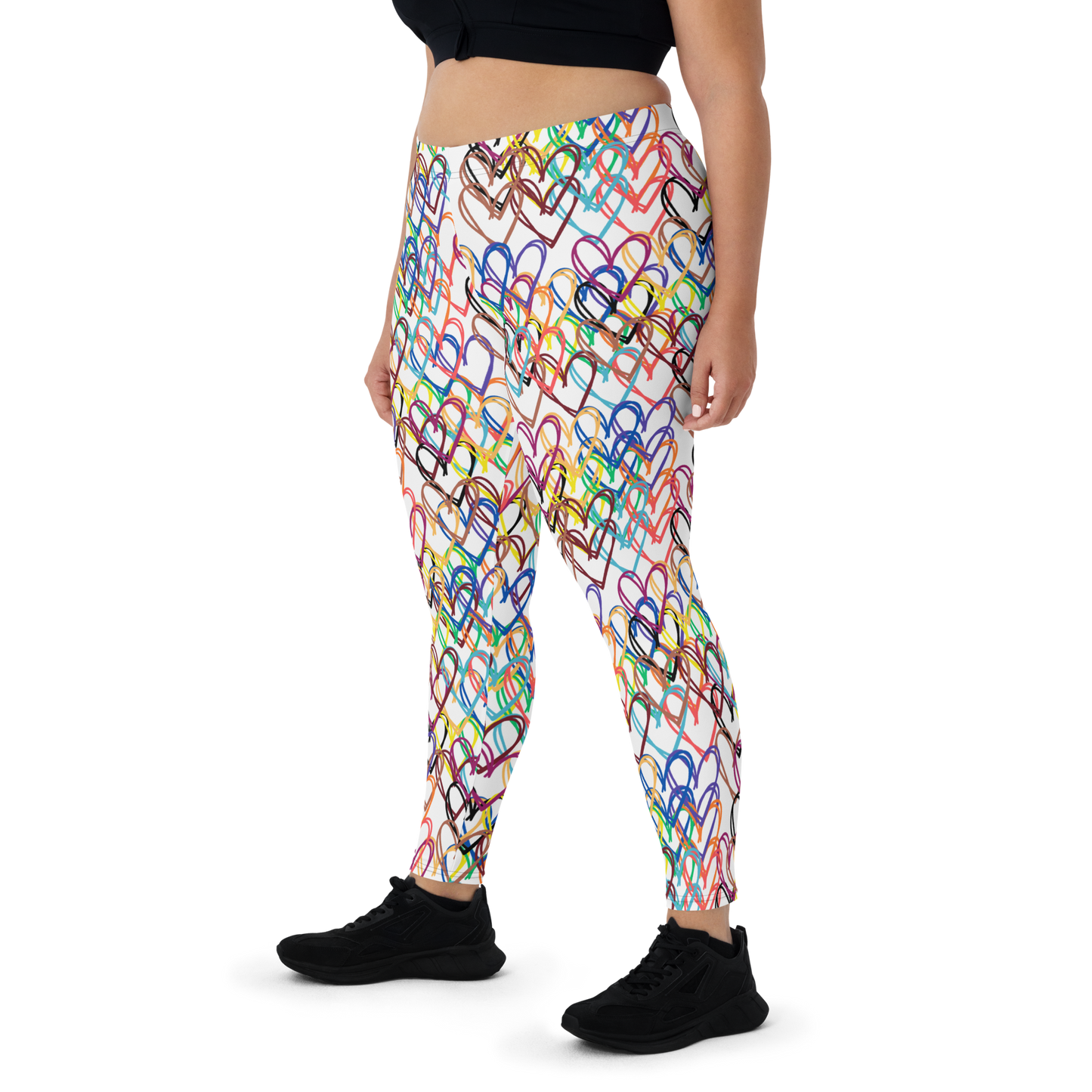 Crayon Hearts Leggings - 1kind by Rj