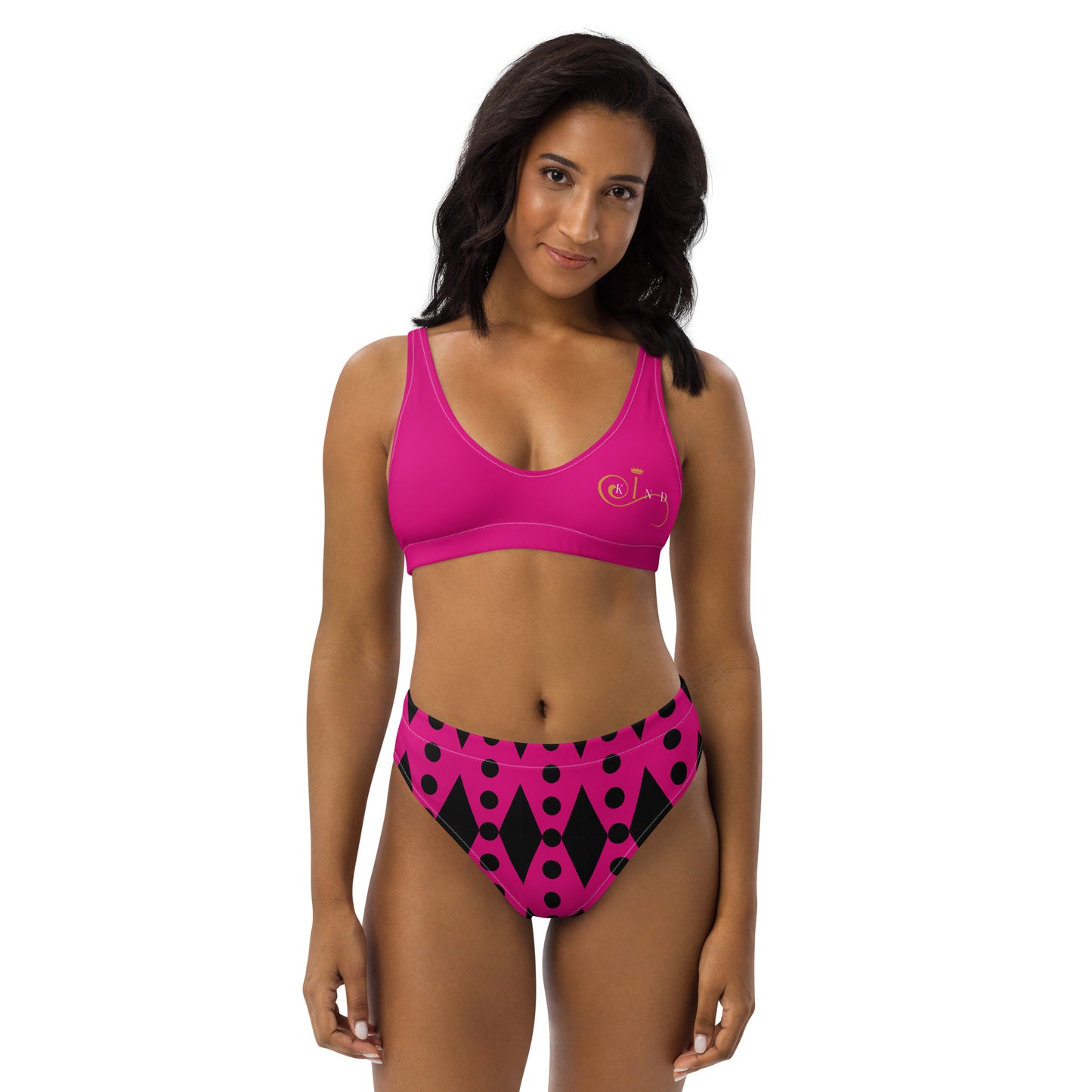 High-waisted bikini - Pink - 1kind by Rj