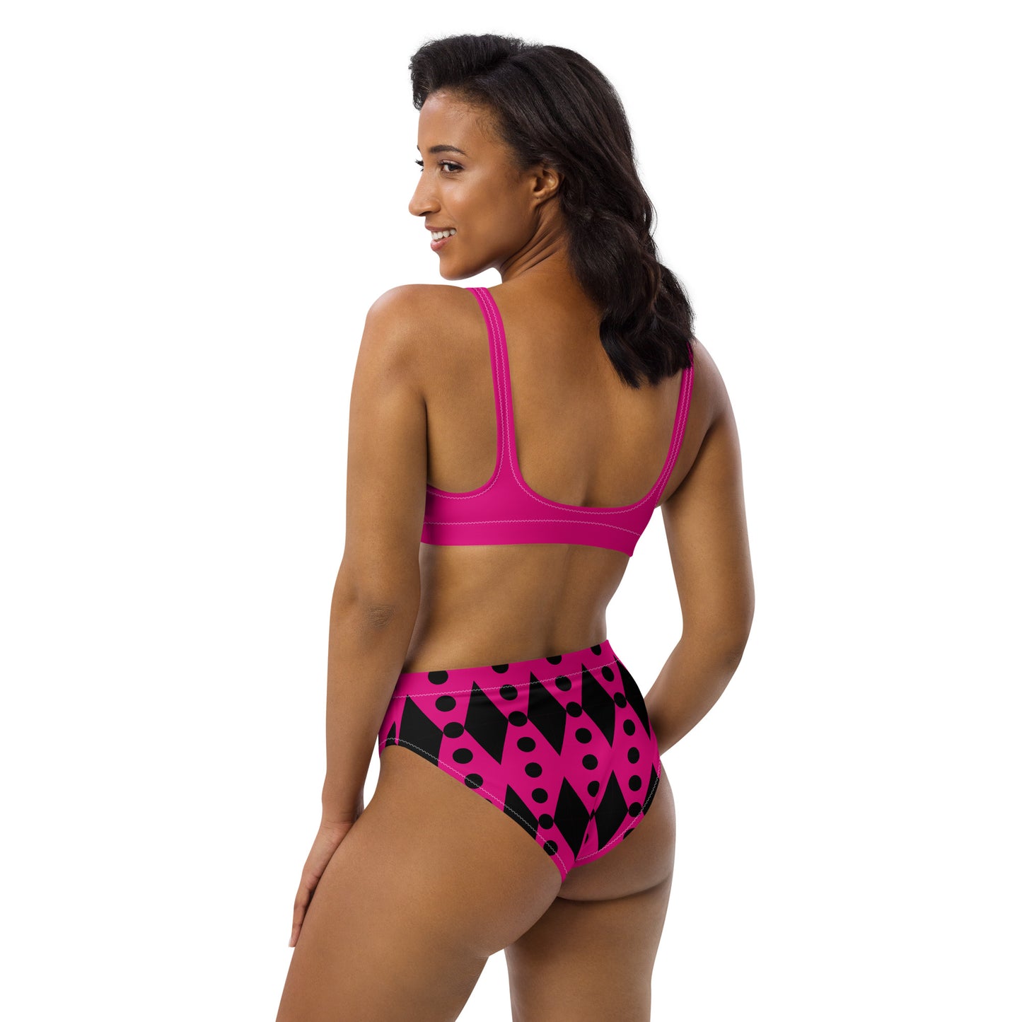 High-waisted bikini - Pink - 1kind by Rj