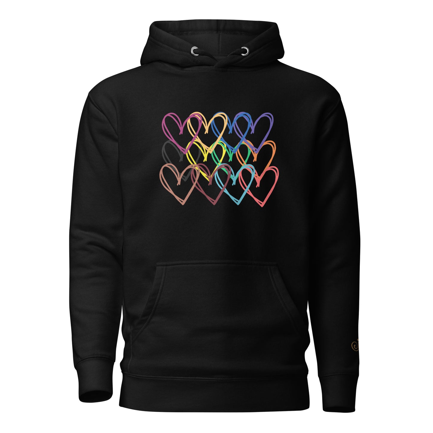 Crayon Hearts Hoodie - 1kind by Rj