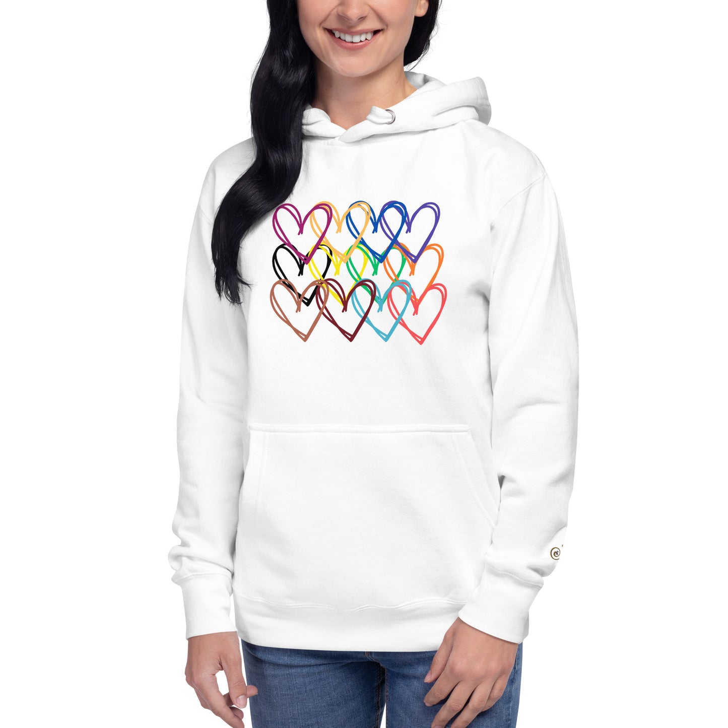 Crayon Hearts Hoodie - 1kind by Rj