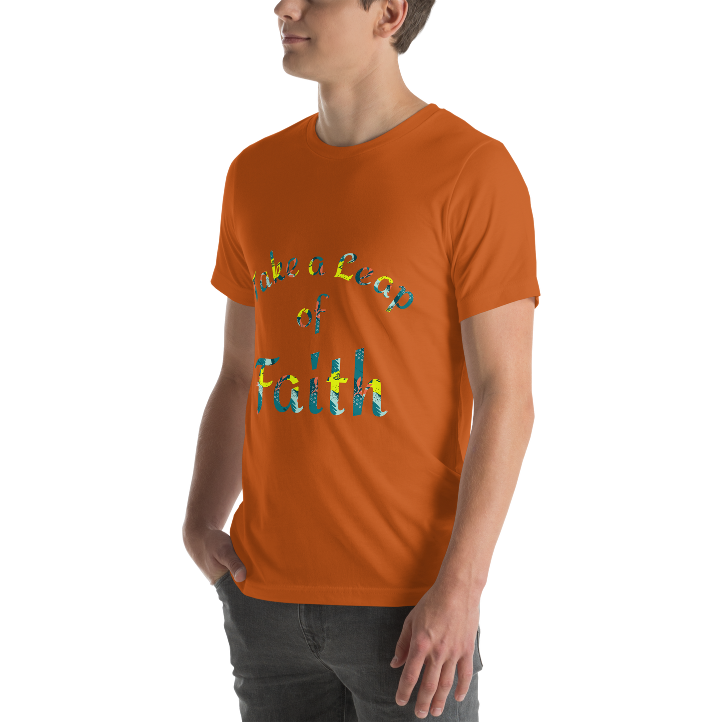 Take a Leap Unisex T-shirt - 1kind by Rj