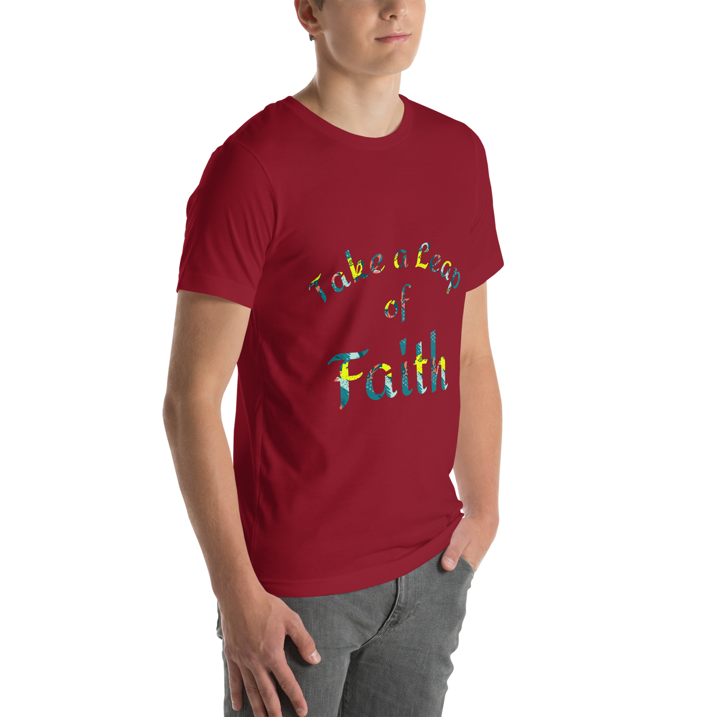 Take a Leap Unisex T-shirt - 1kind by Rj