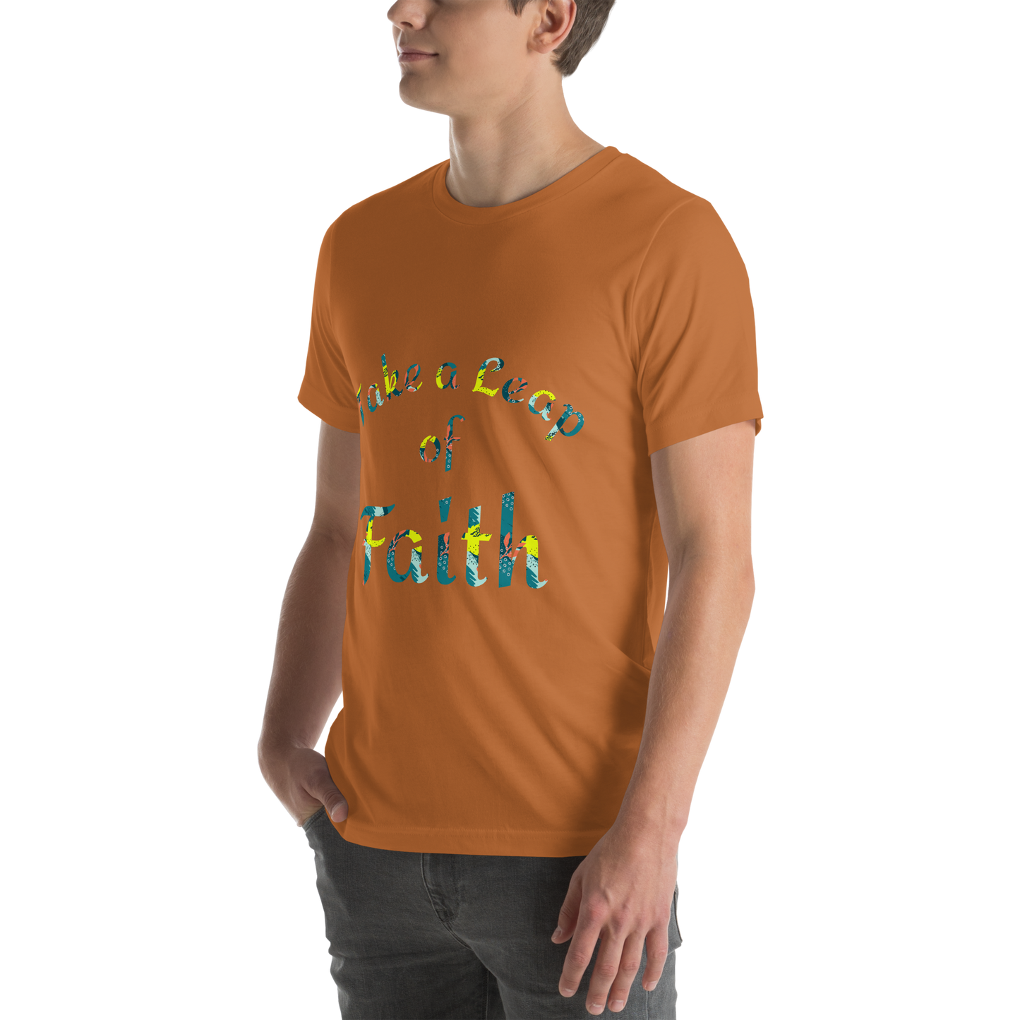 Take a Leap Unisex T-shirt - 1kind by Rj