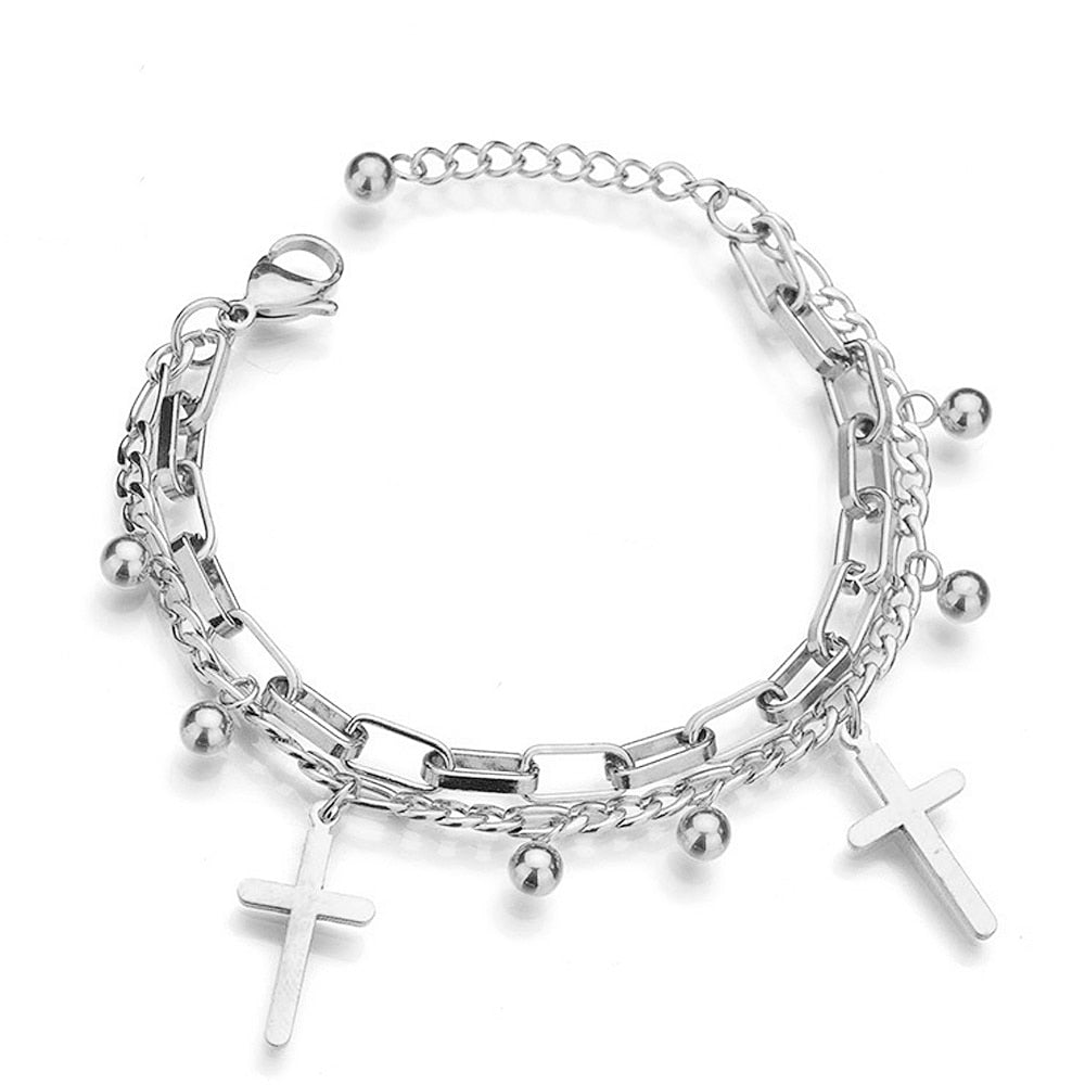 Stainless Steel Love Heart Bracelets