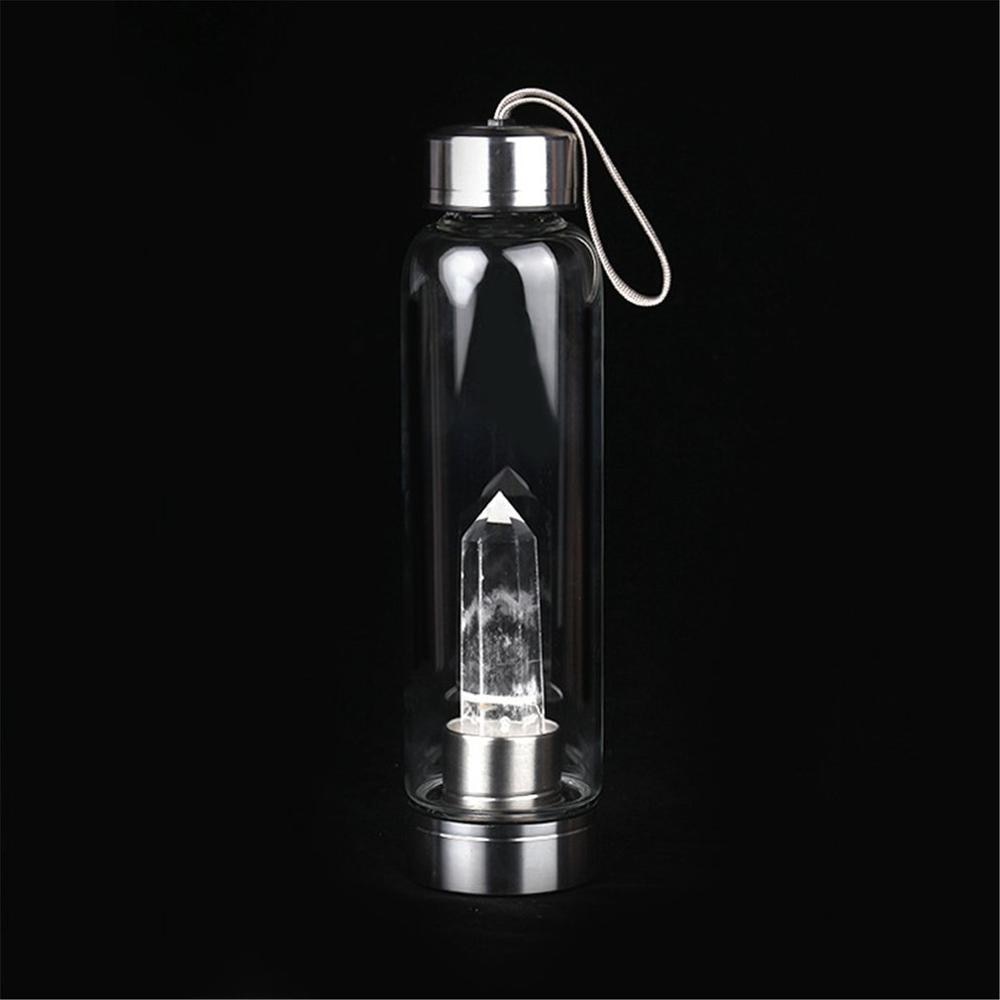 Gemstone Glass Water Bottle