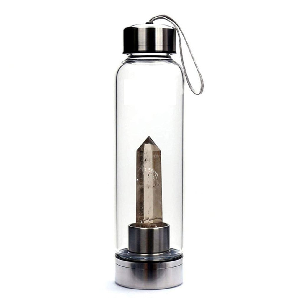 Gemstone Glass Water Bottle